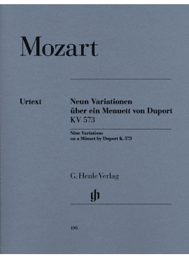 Neun Variationen über ein Menuett von Duport KV 573
